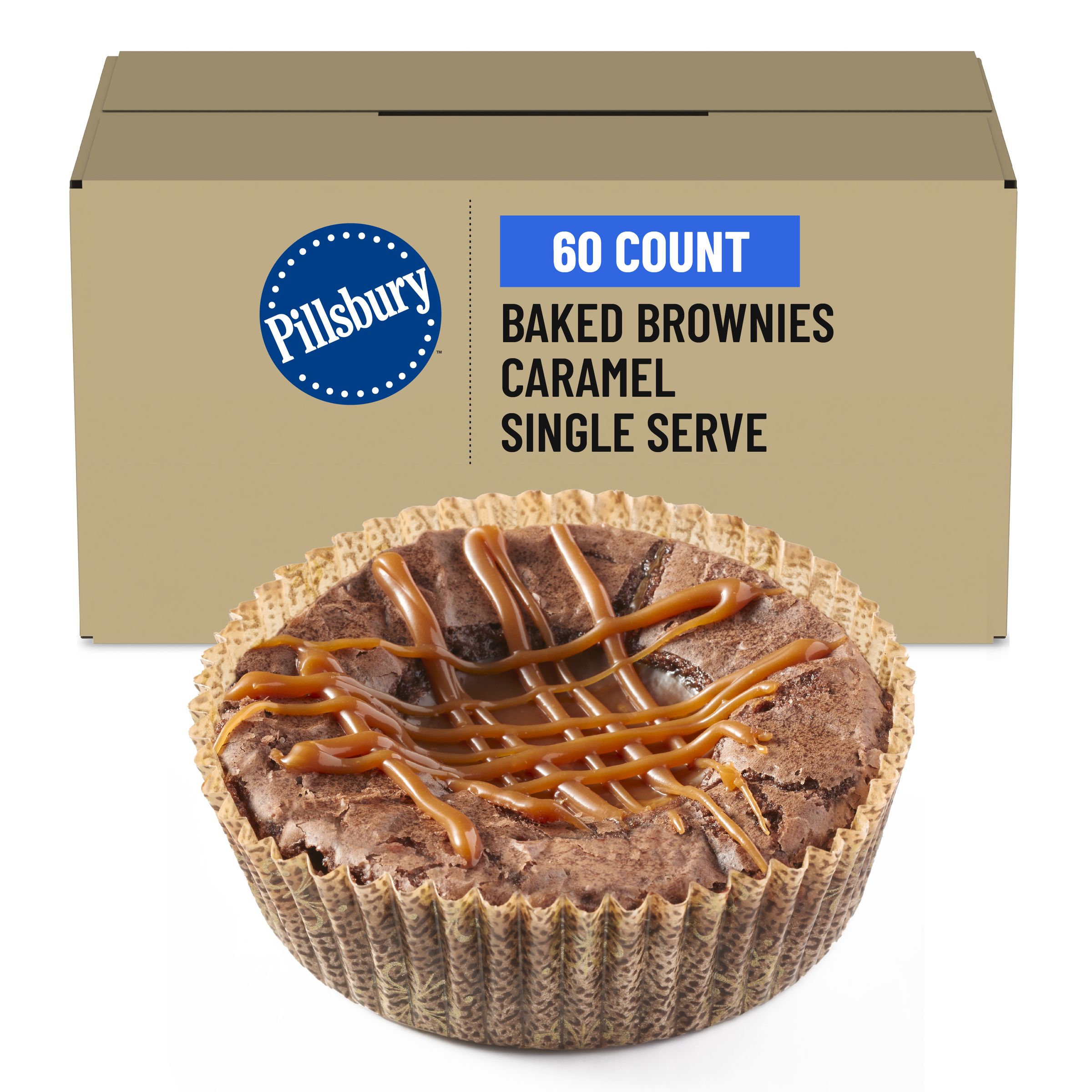 Pillsbury™ Thaw and Serve Molten Caramel Drizzled Brownie 2.5oz