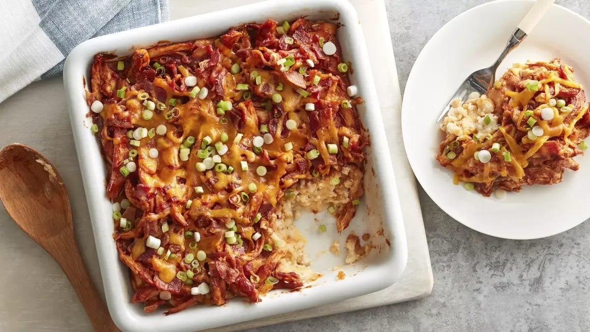 Loaded Barbecue Chicken and Potato Casserole