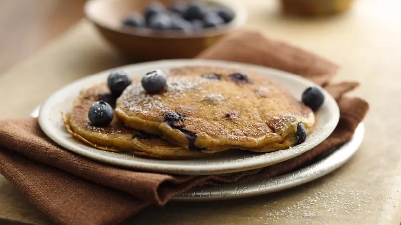 Blueberry-Bran Pancakes
