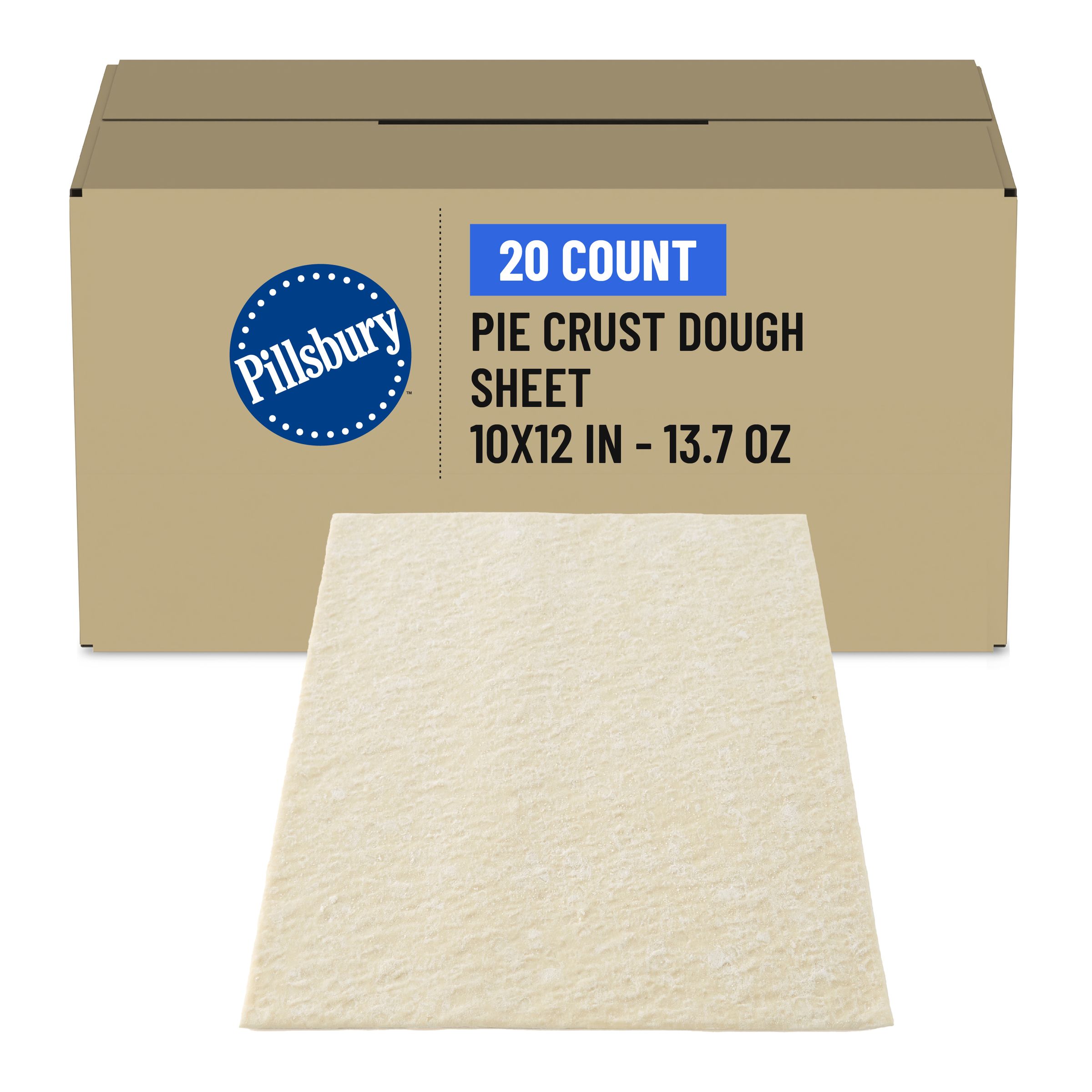  Case Optimized Hero Pillsbury Frozen Pie Crust Dough Bulk Sheet 10x12 in 20/13.7 OZ