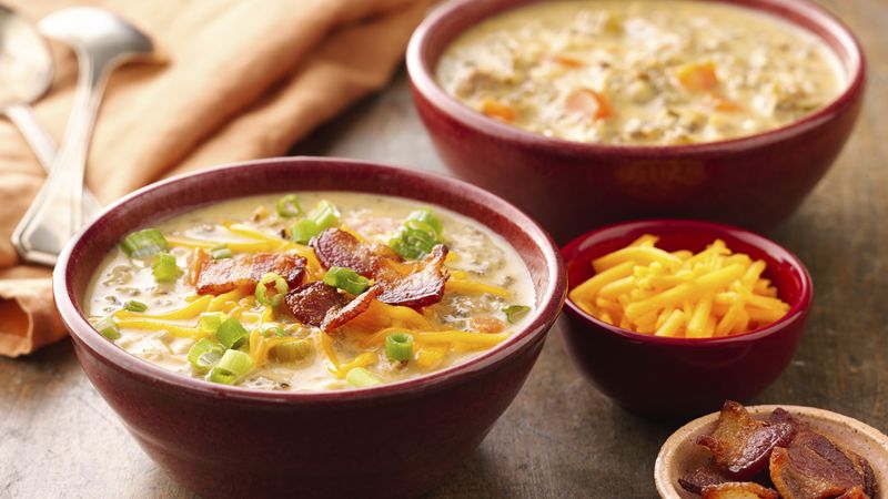 Slow-Cooker Cheesy Chicken and Bacon Soup