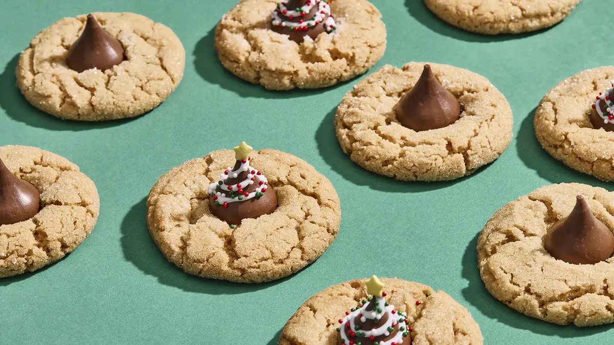 Christmas Peanut Butter Blossoms