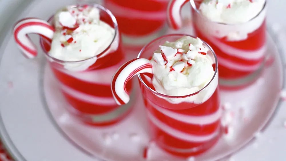 Candy Cane Jello Shots