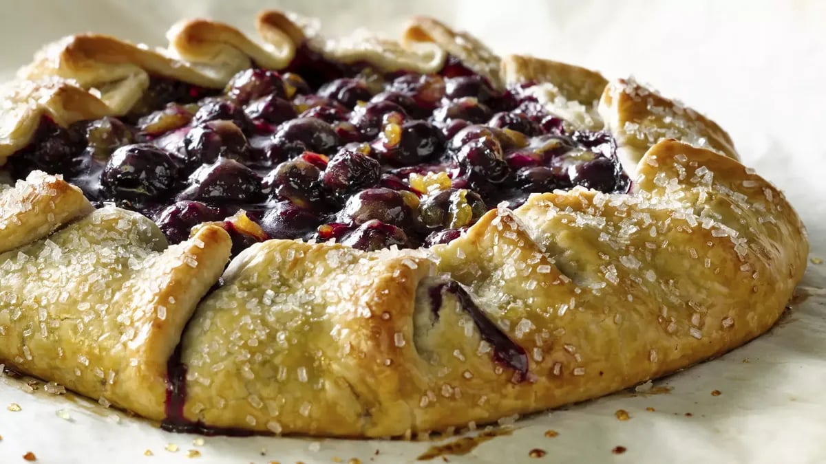 Orange Cardamom Blueberry Crostata