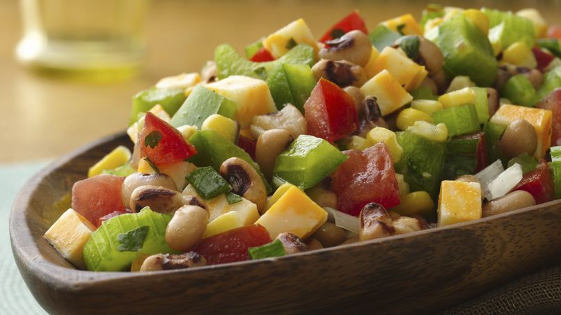 Ensalada de Frijoles Estilo Black-Eyed