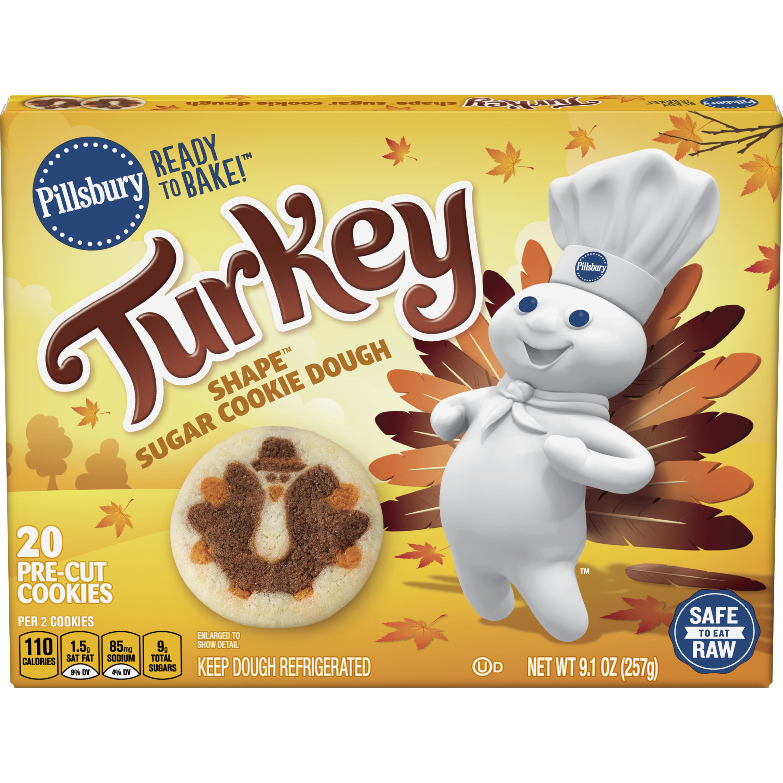 Pillsbury™ Shape™ Turkey Sugar Cookie Dough - Front