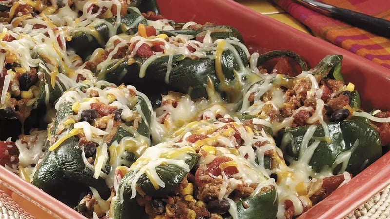 Stuffed Poblano Chile Peppers