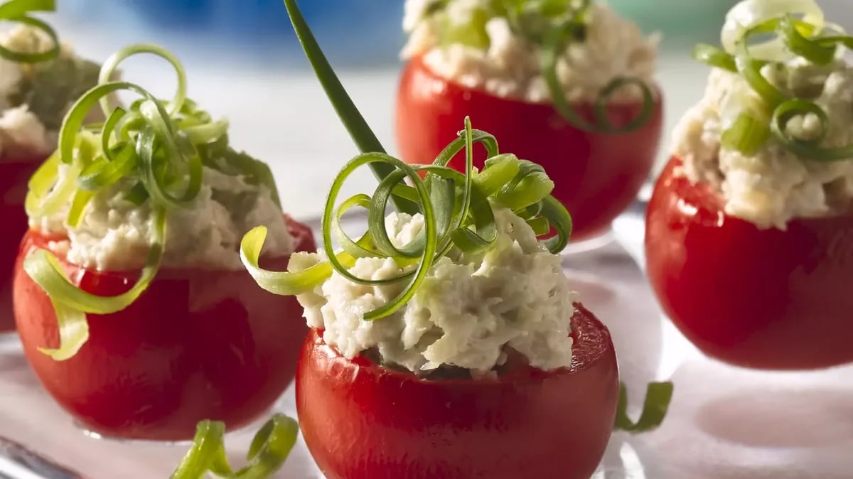 Chicken Salad-Stuffed Tomato Appetizers