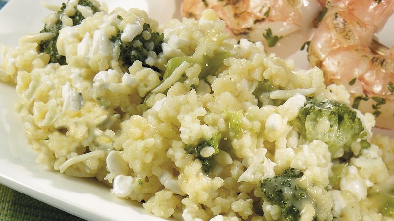 Easy Three-Cheese Broccoli Couscous