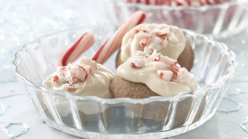 Peppermint-Topped Chocolate Christmas Cookies
