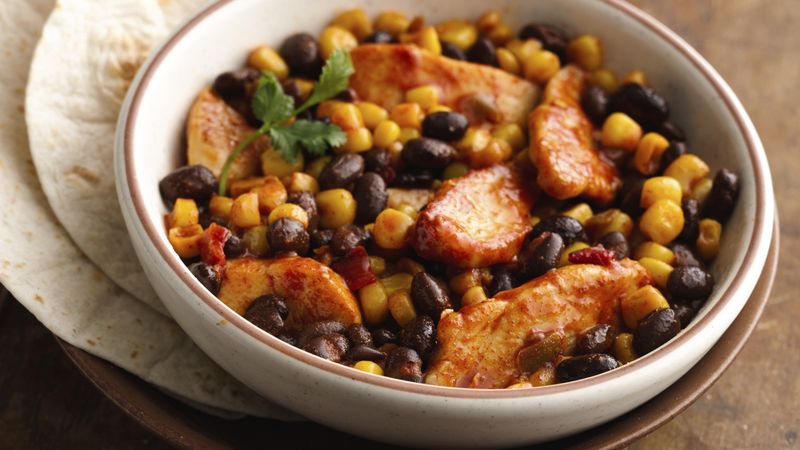 Easy Mexican Chicken and Beans