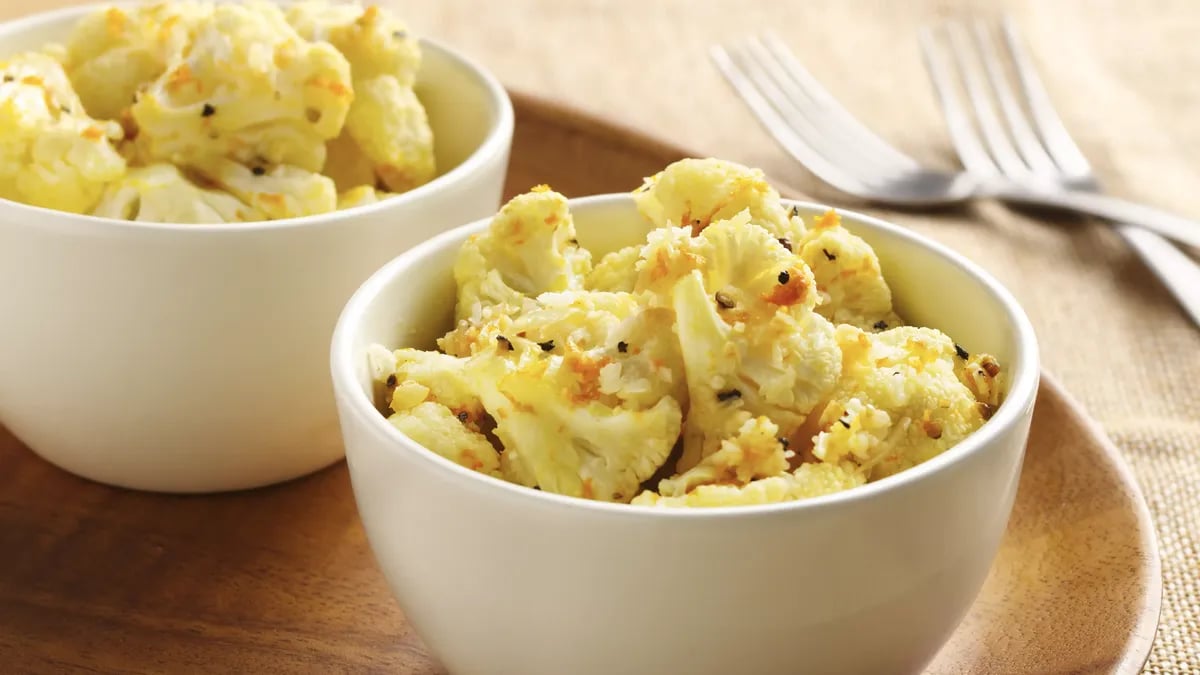 Roasted Cauliflower with Asiago and Orange