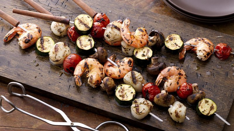 Seafood kabob top