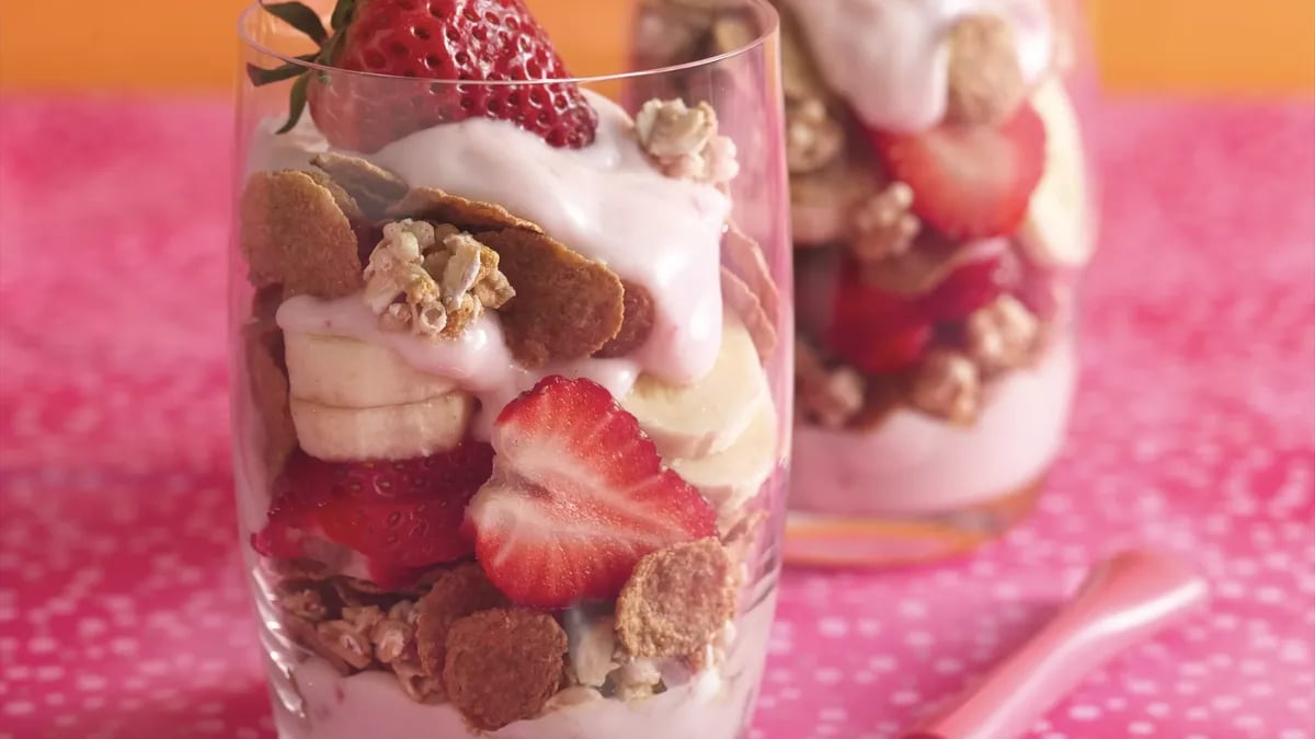 Strawberry-Banana Lactose Free Parfaits