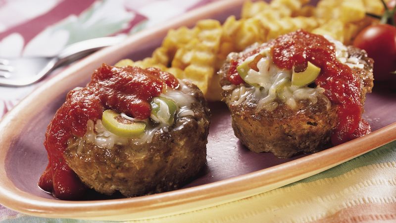 Olive-Cheese-Stuffed Meat Cups