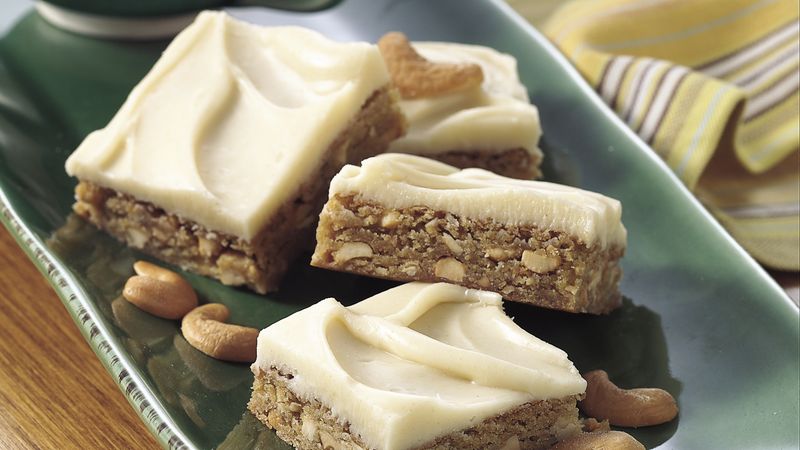 Fabulous Cashew Scotchies with Brown Butter Icing