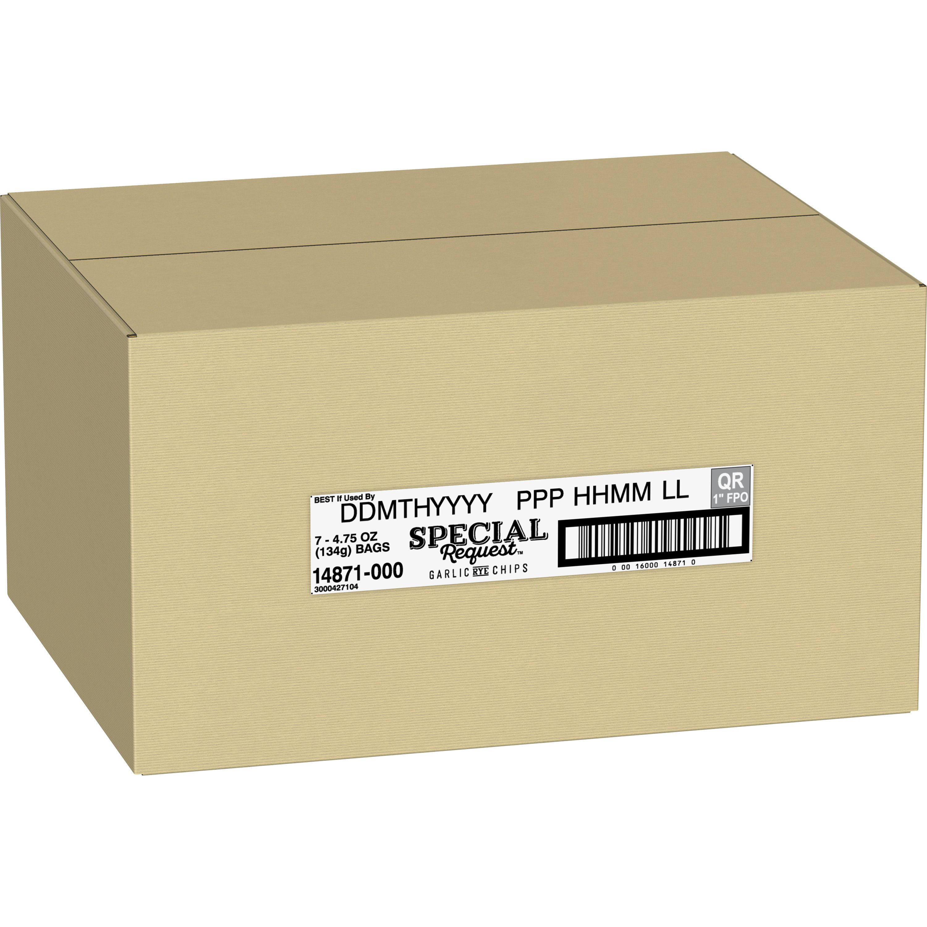 Case - Left Front 3D Gardetto's Special Request Garlic Rye Chips