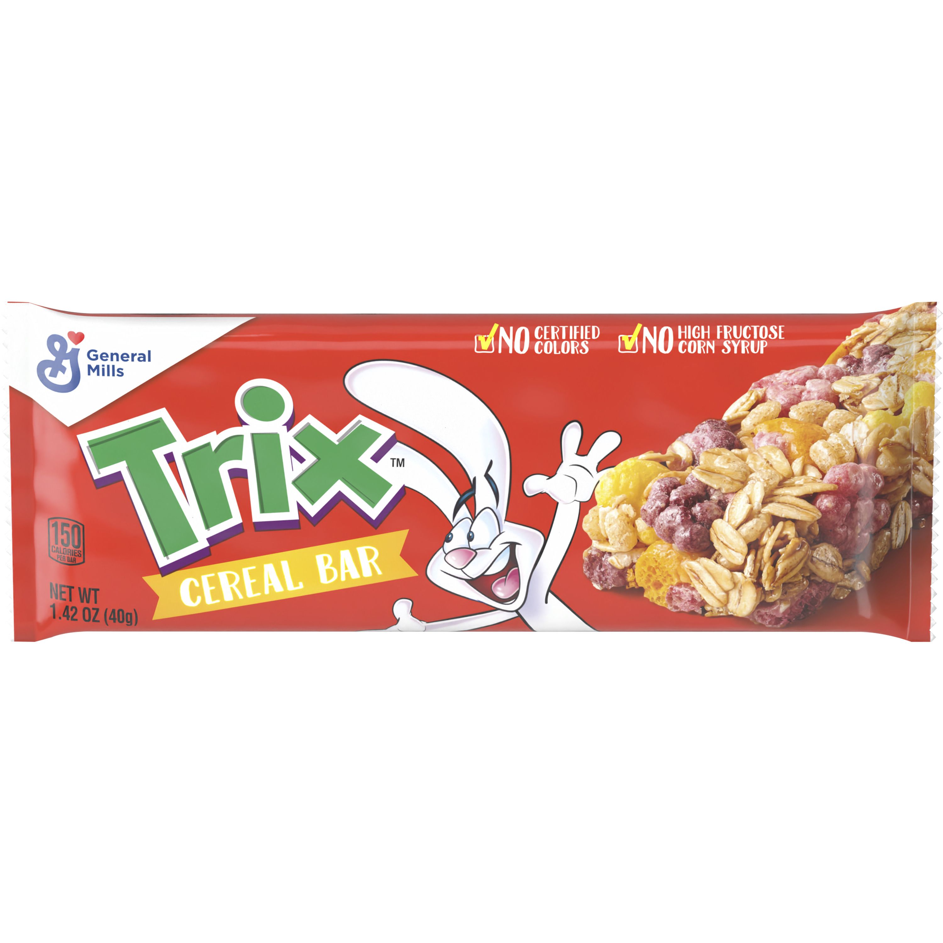 Front - 3D Trix Cereal Bar Single Serve Pouch 96/1.42 OZ