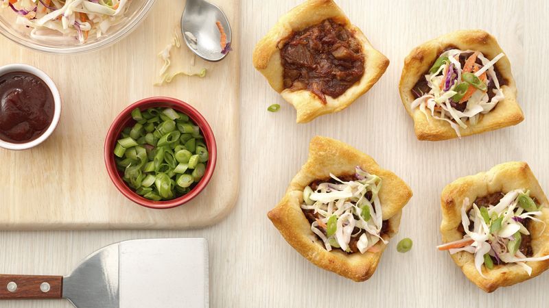 Pulled Pork Crescent Cups