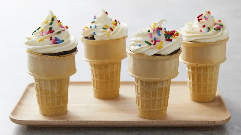 Candy-Topped Cupcake Cones