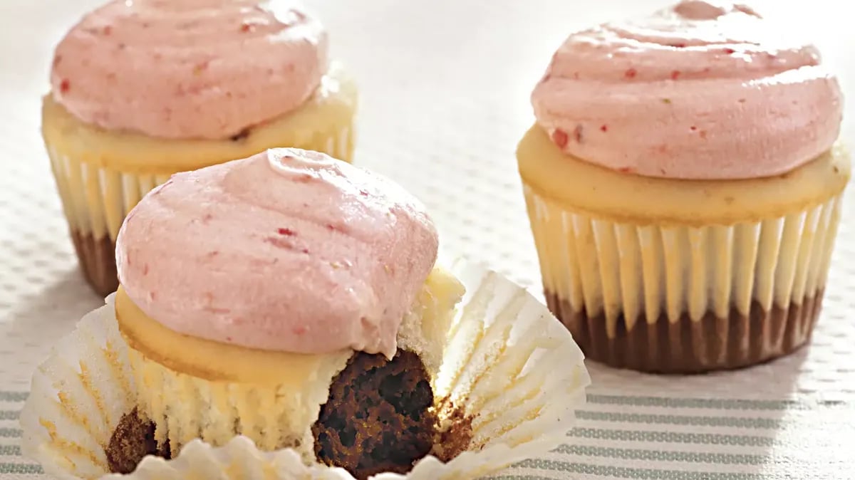 Simple Neapolitan Cupcakes