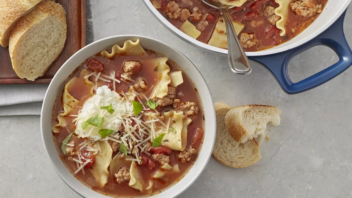 One-Pot Lasagna Soup