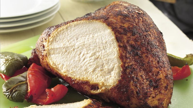Grilled Turkey Breast with Chili Cumin Rub