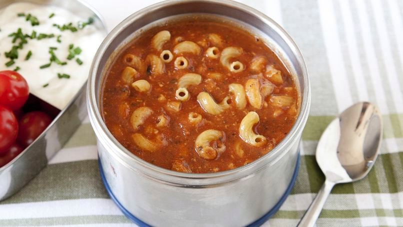 Thermos Lunch: Easy Cheesy Macaroni Soup Recipe 