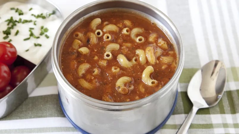 Thermos Lunch: Easy Cheesy Macaroni Soup