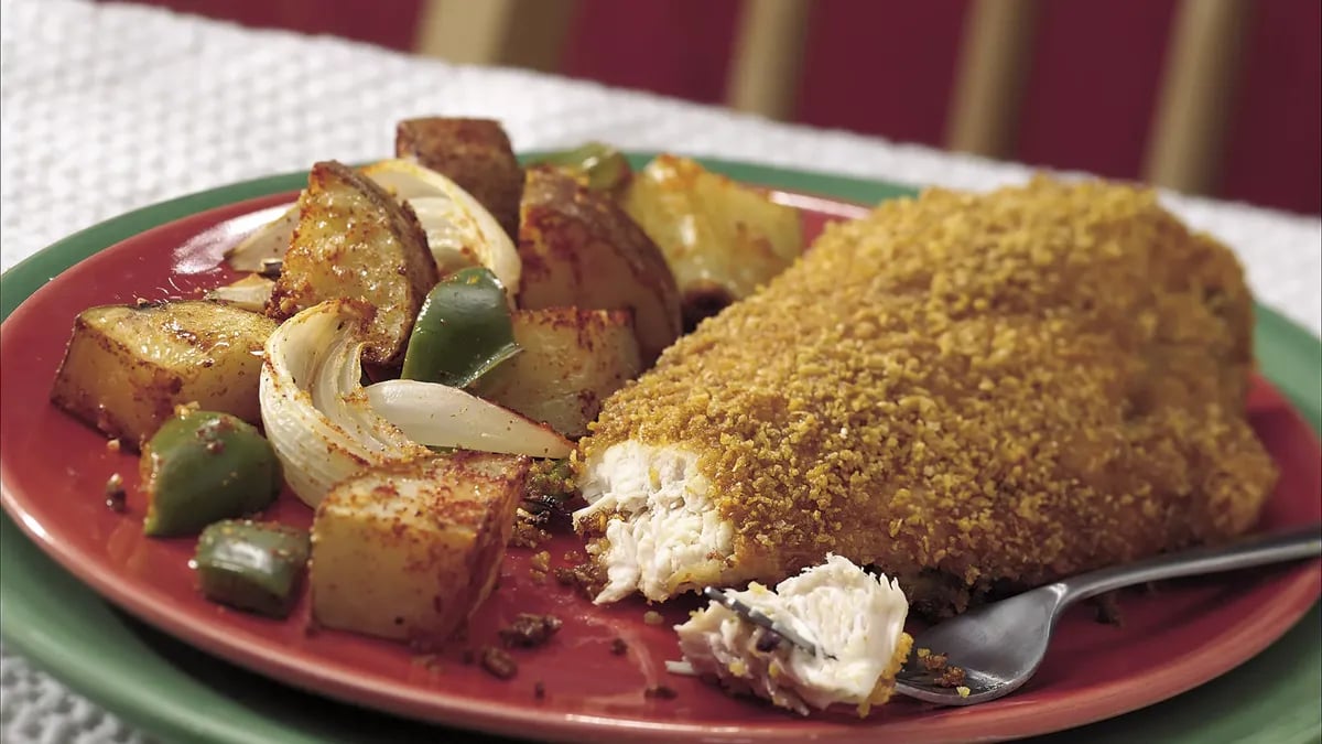 Corn-Crisped Chicken and Potato Dinner