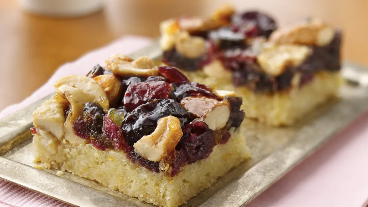 Glazed Dried Fruit and Nut Bars