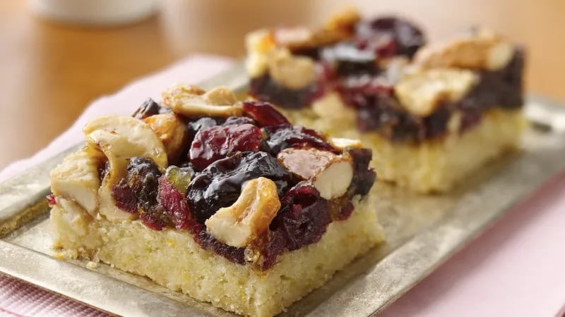 Glazed Dried Fruit and Nut Bars