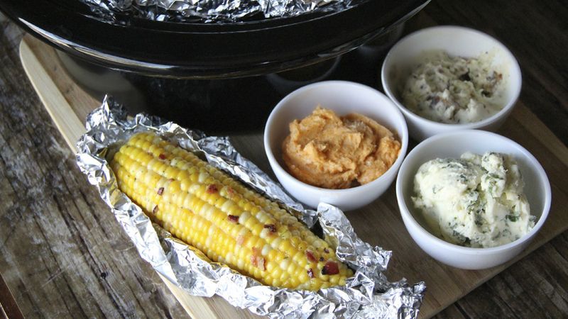Slow-Cooker Corn on the Cob with Flavored Butters