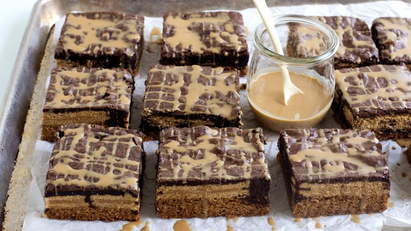 Outrageous Stacked Peanut Butter Brownies