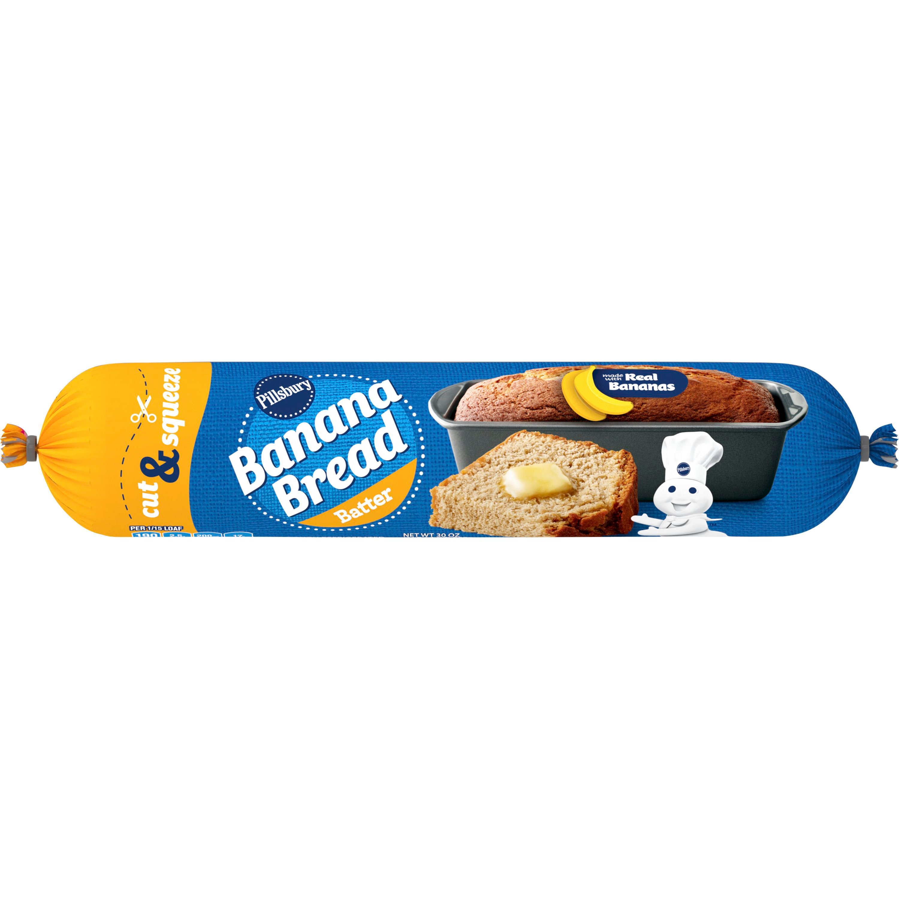 Pillsbury Banana Bread Batter, Cut & Squeeze Package, 30 oz. - Front