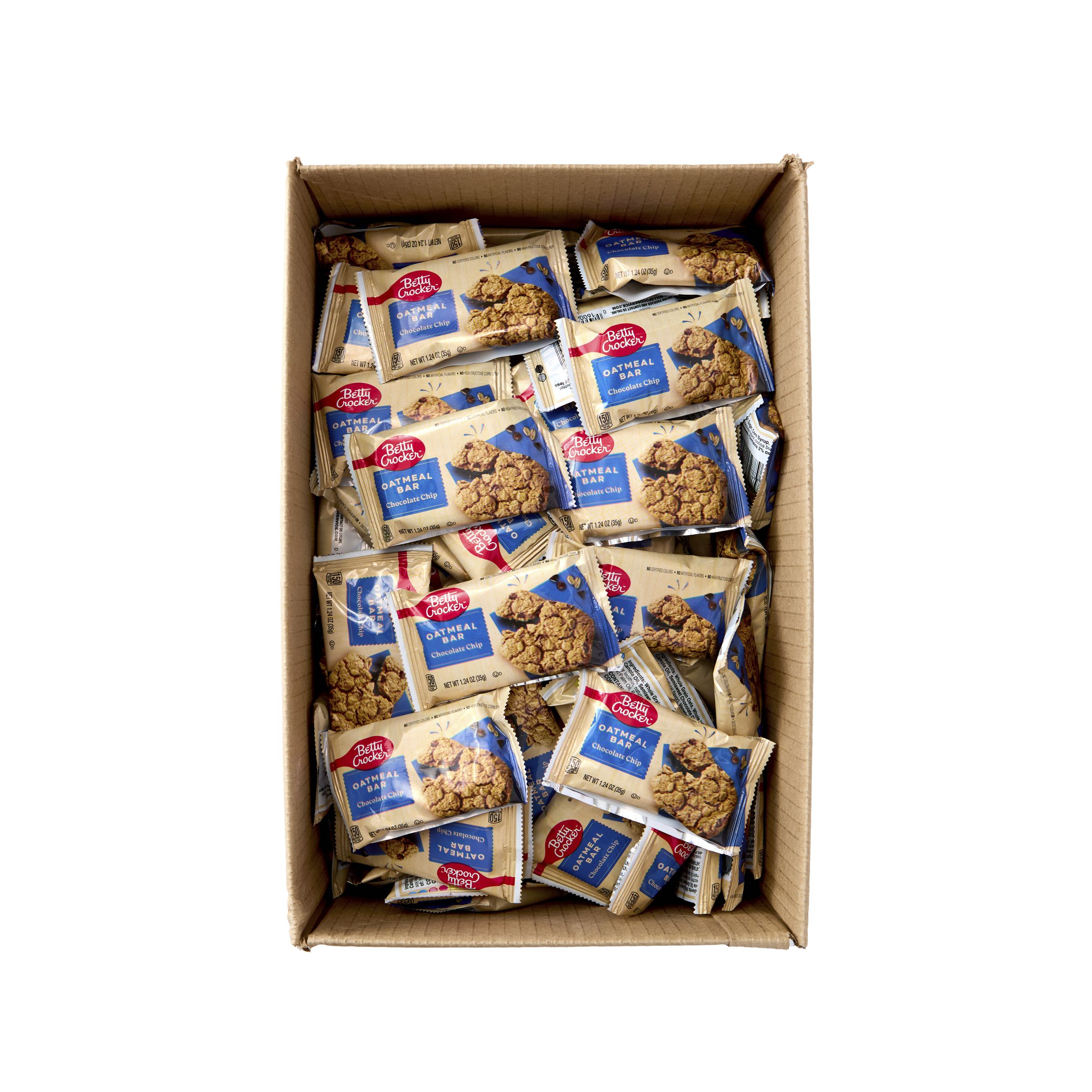  Open Case Betty Crocker Oatmeal Bar Single Serve Pouch Chocolate Chip 144/1.24 OZ