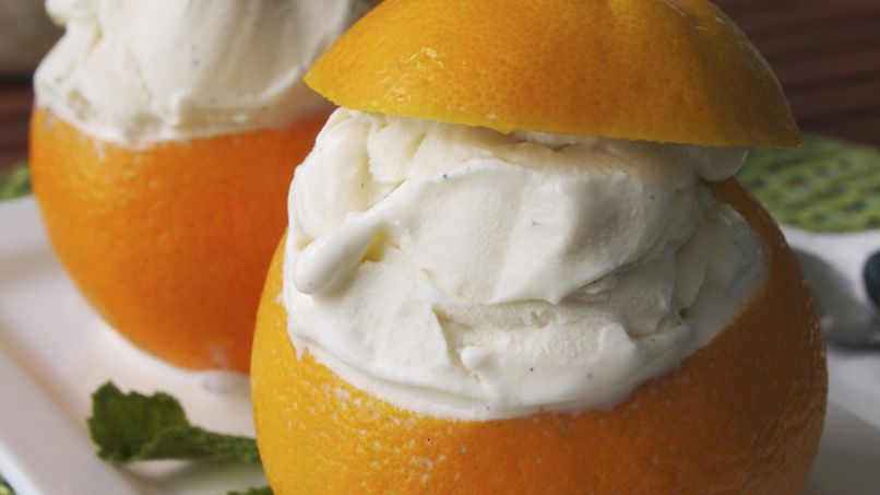 Ice Cream-Filled Oranges