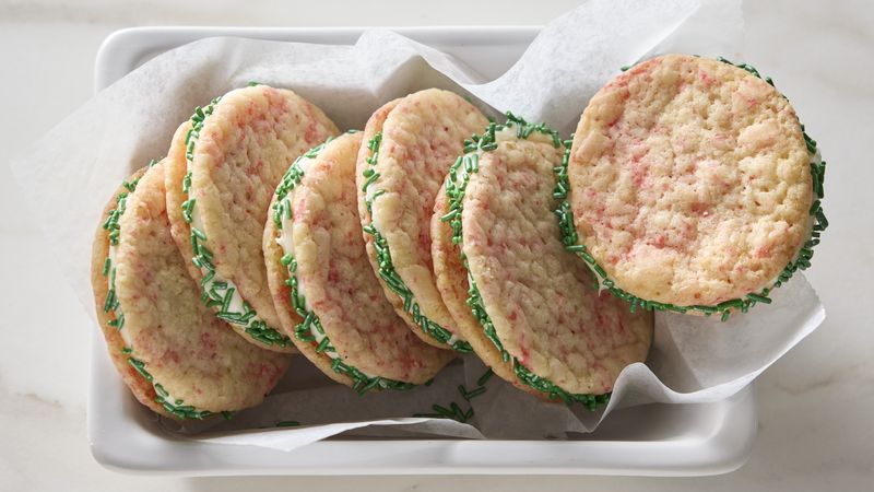 Peppermint Patty Cookie Sandwiches