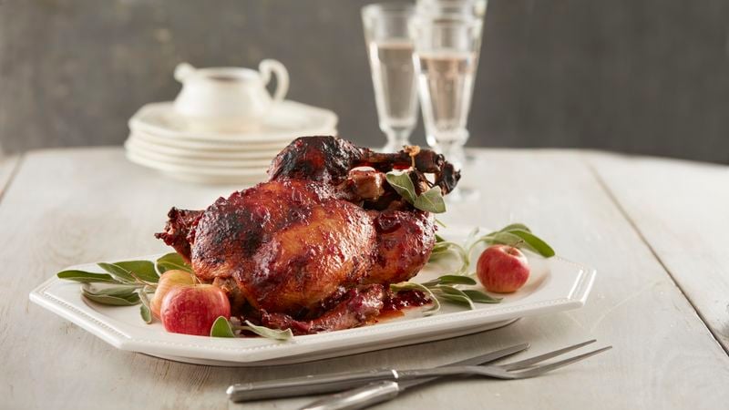 Roast Duck with Cranberry Glaze - Oven Roasted Whole Duck by Flawless Food