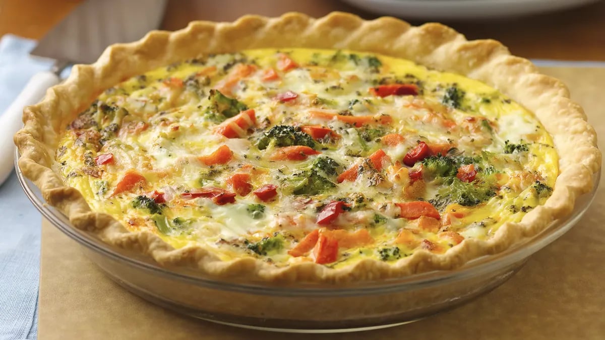 Italian Pepperoni-Vegetable Quiche