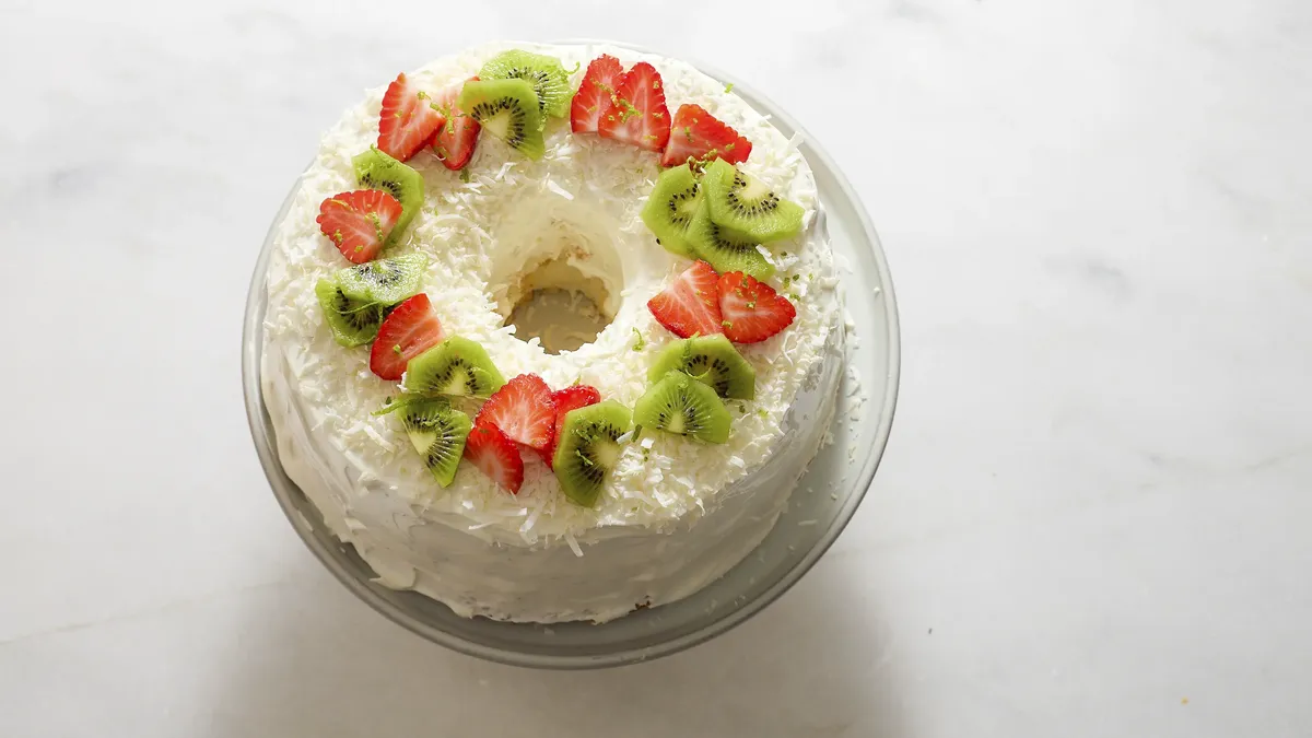 Key Lime Coconut Angel Cake