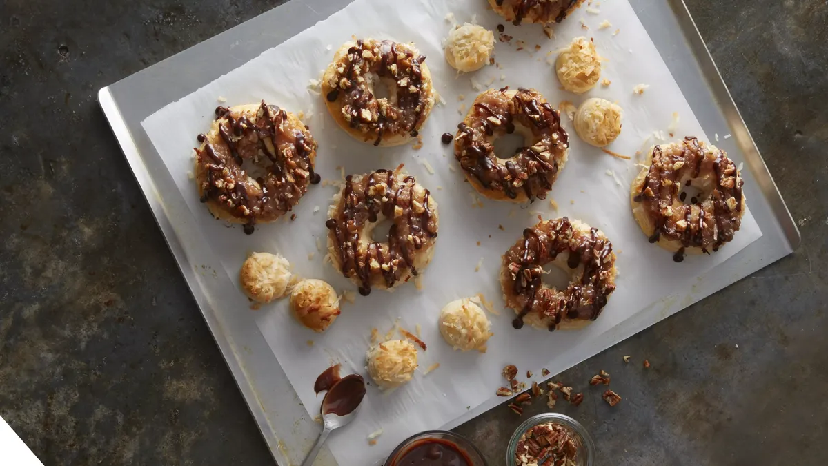 German Chocolate Coconut Baked Doughnuts