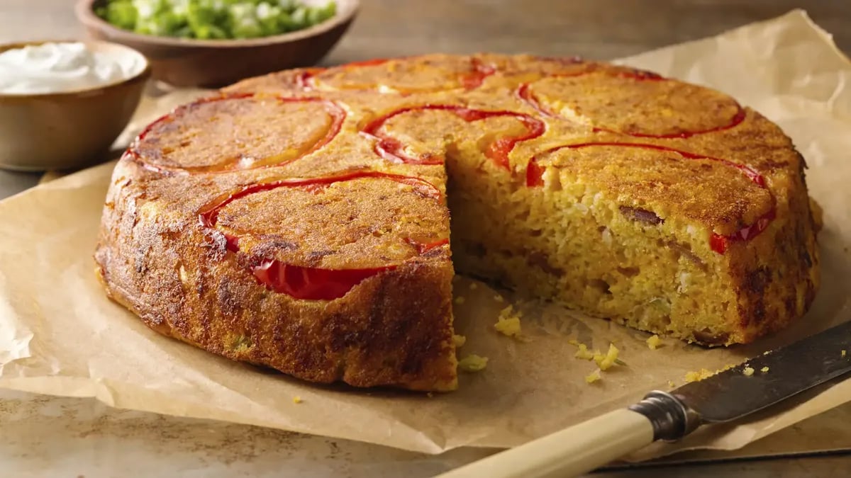 Upside-Down Cowboy Cornbread