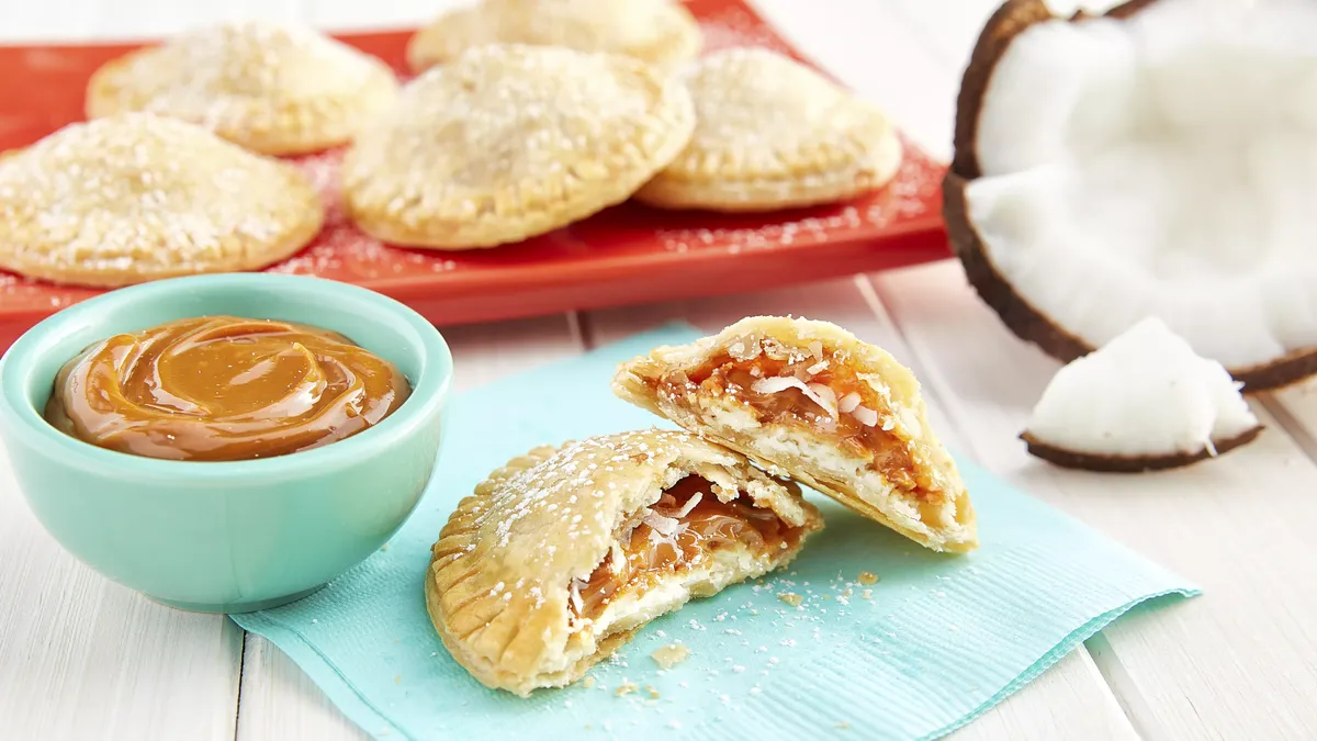 Dulce de Leche, Cheese and Coconut Empanadas