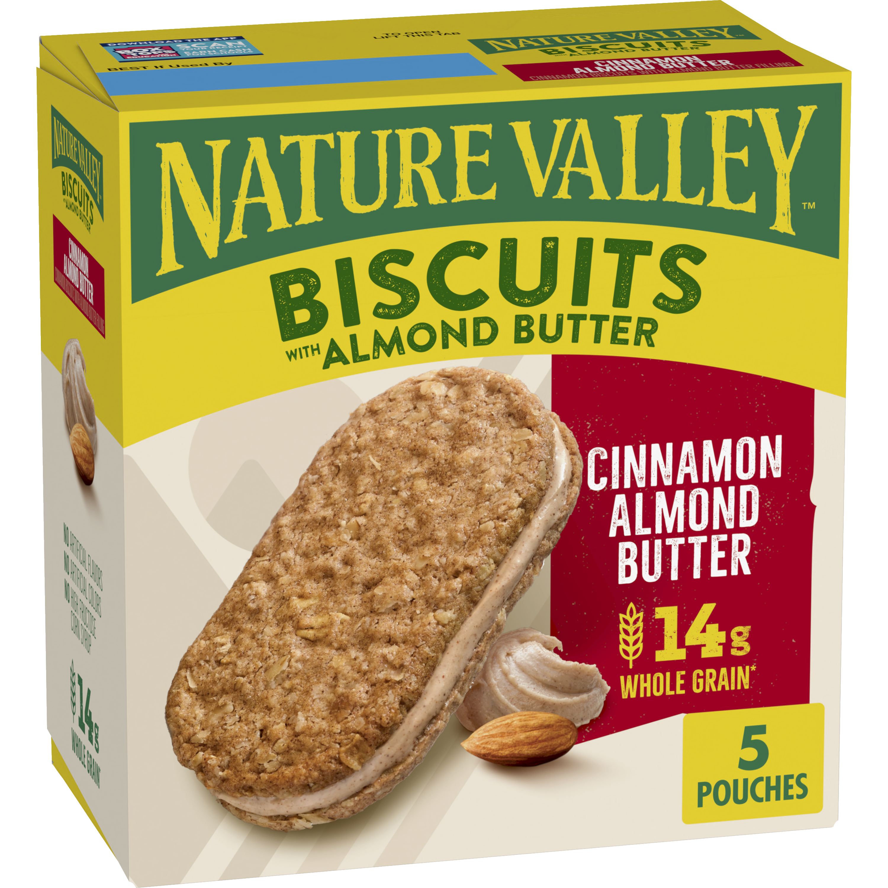 NATURE VALLEY Flavored Biscuits - Almond Butter, Cinnamon - Box - 1.35 oz - 16 / Box NATURE VALLEY Flavored Biscuits - Almond Butter, Cinnamon - Box - 1.35 oz - 16 / Box