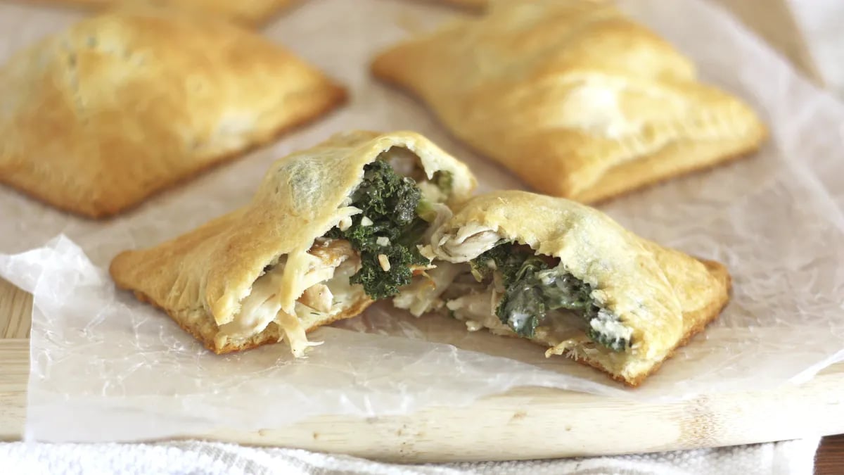 Chicken Kiev and Kale Pockets