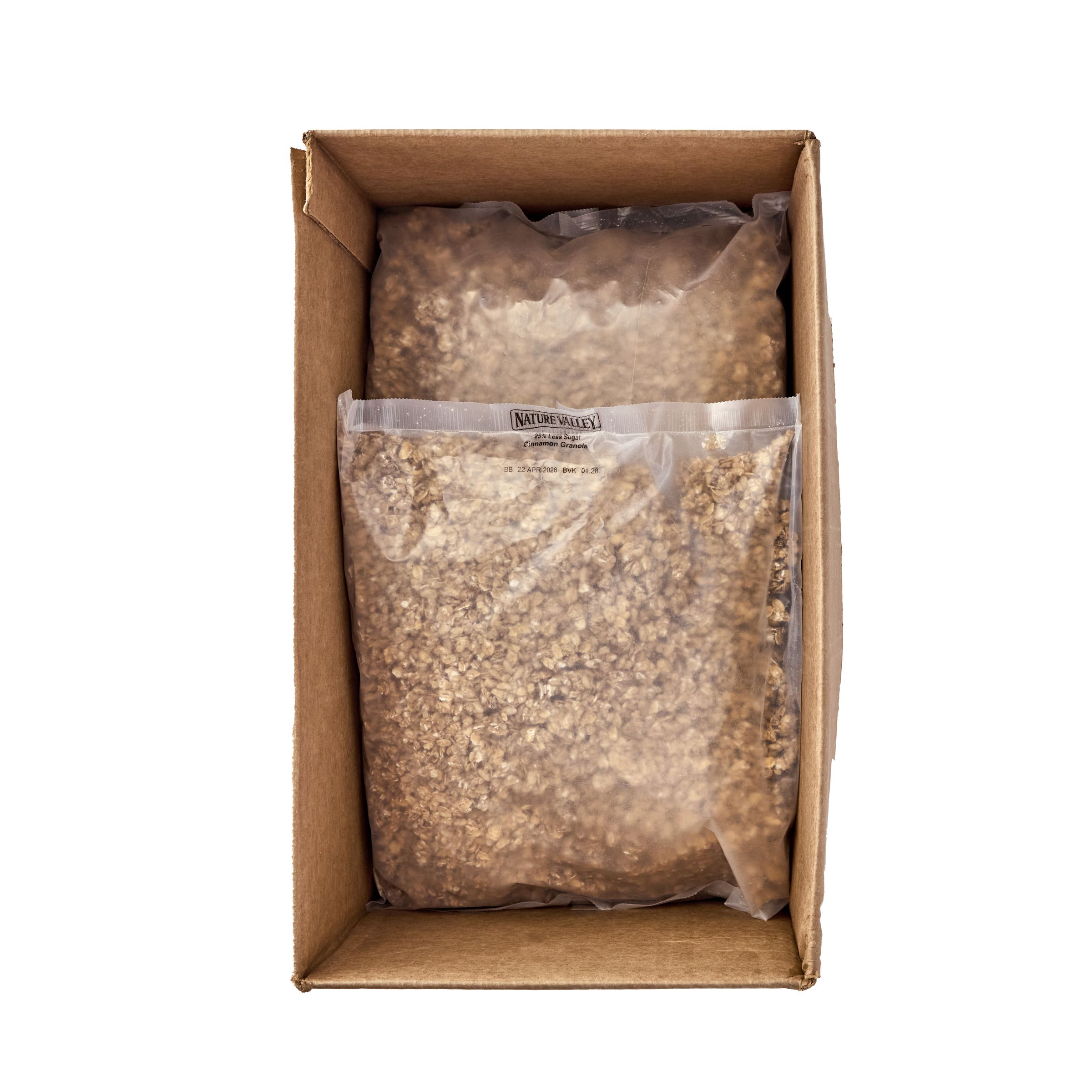  Open Case Nature Valley Granola Cereal Bulk Bag Reduced Sugar Cinnamon 4/50 OZ
