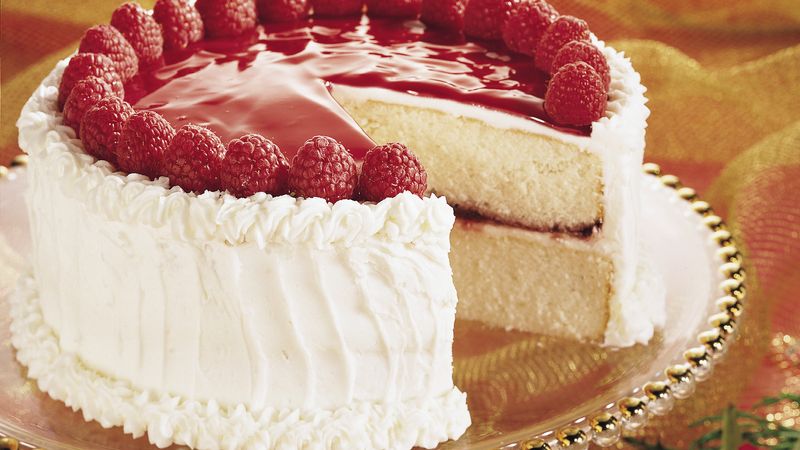 Raspberry Mirror Cake