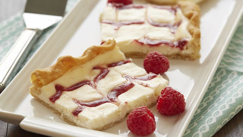 Lemon-Raspberry Cheesecake Slab Pie