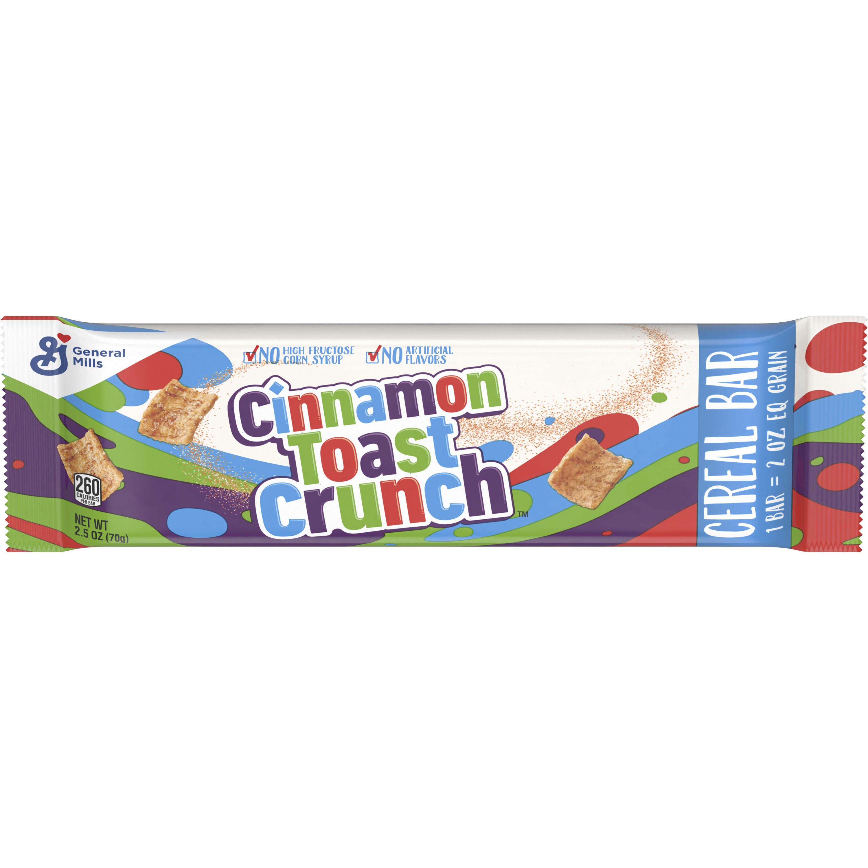 Front - 3D Cinnamon Toast Crunch Cereal Bars Single Serve Pouch 48/2.5 OZ